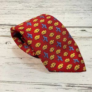 Robert Talbott 100% Silk Tie Fish Pattern USA